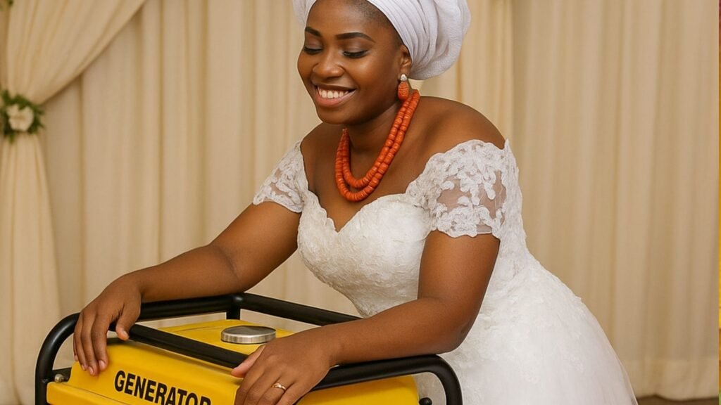 NIgerian woman and a generator