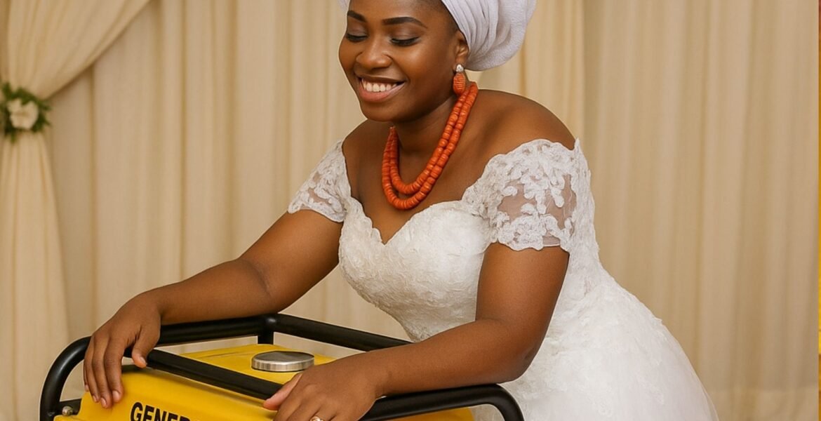 NIgerian woman and a generator