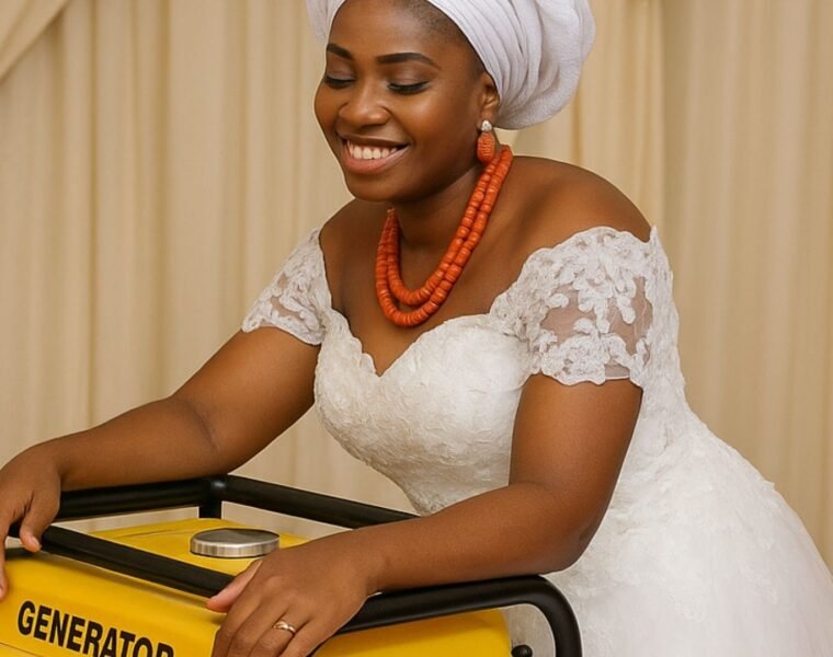 NIgerian woman and a generator