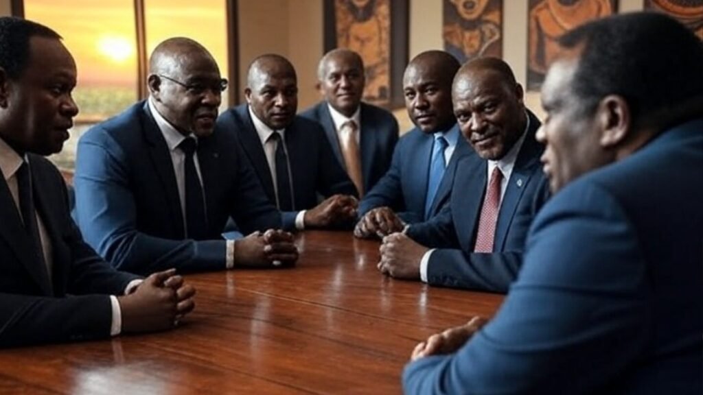 Some of the African leaders at a meeting