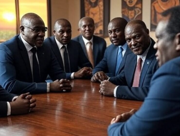 Some of the African leaders at a meeting