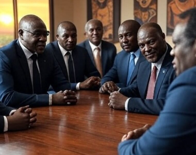 Some of the African leaders at a meeting