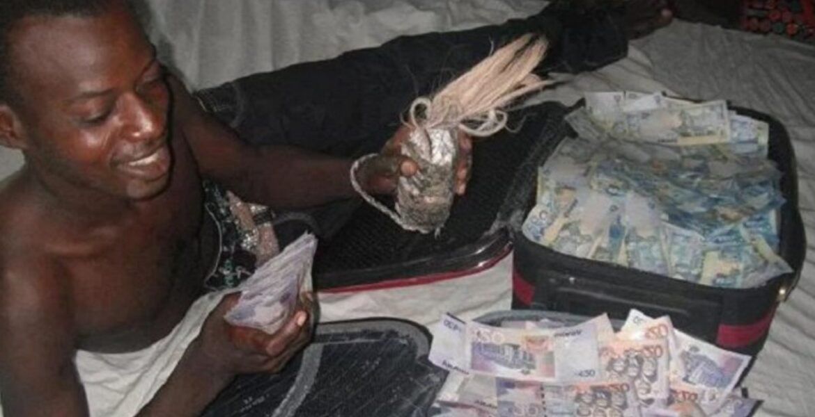 Voodod priest with money